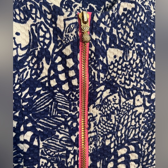 Lilly Pulitzer for Target Sleeveless Blue and White Dress Upstream Koi Pattern - Picture 6 of 14